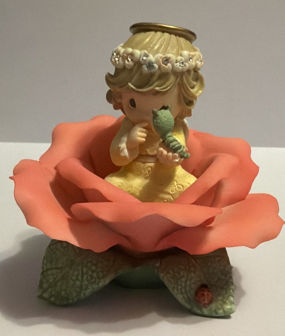 Vintage Precious Moments Red Rose Of Love Figurine VGC 1999